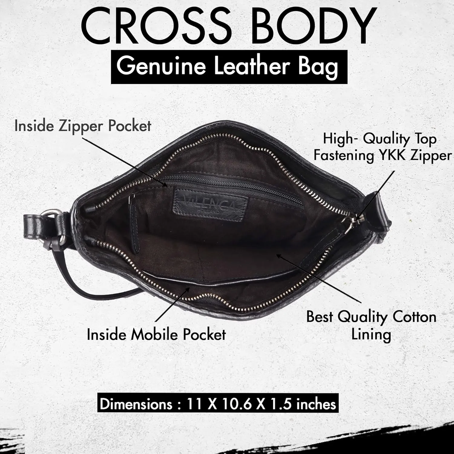 Genuine Leather Crossbody Sling Bag for Women, Purse for Women Trendy Casual Office Bag with Adjustable Strap