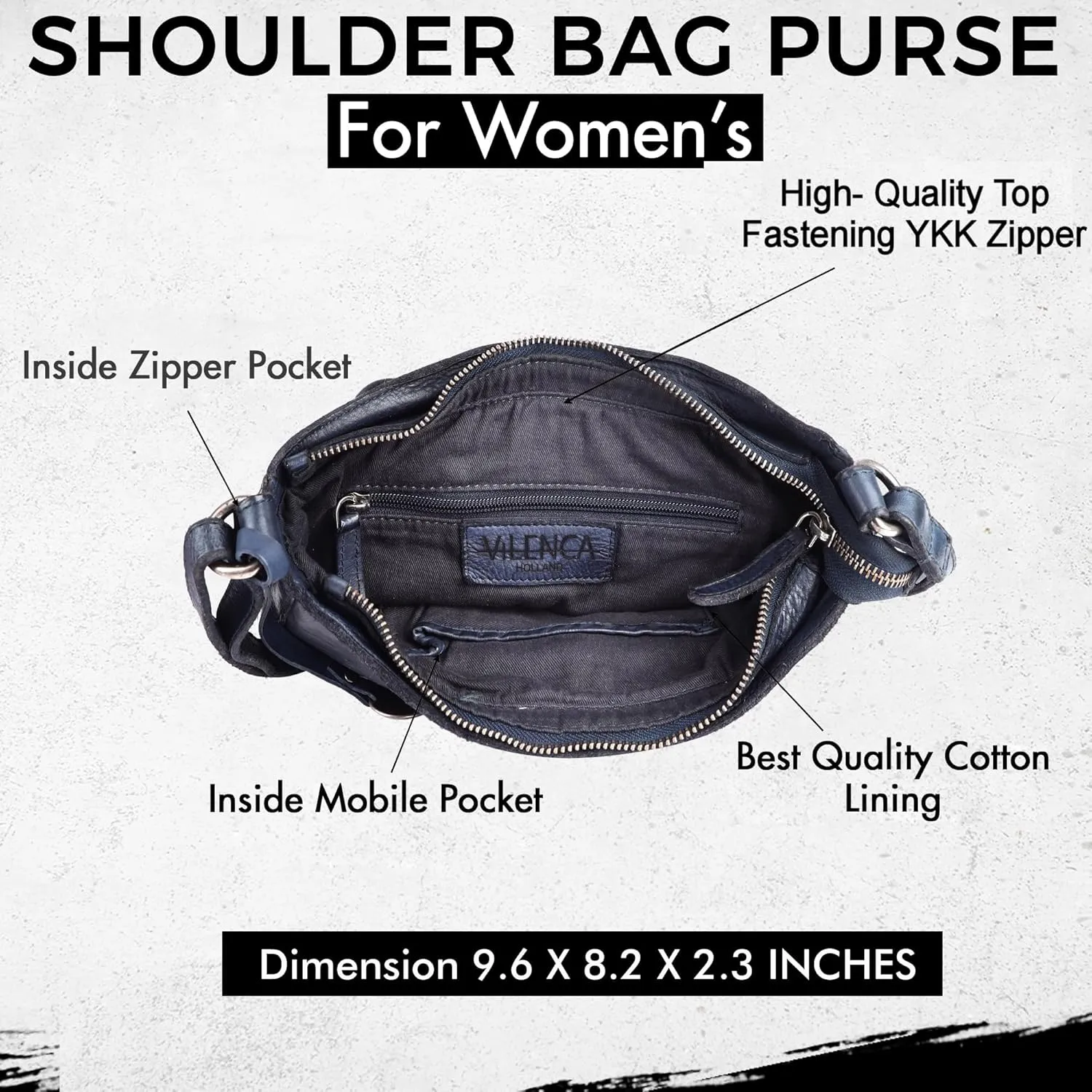 Genuine Leather Crossbody Sling Bag for Women - Trendy Casual Office Bag with Adjustable Strap