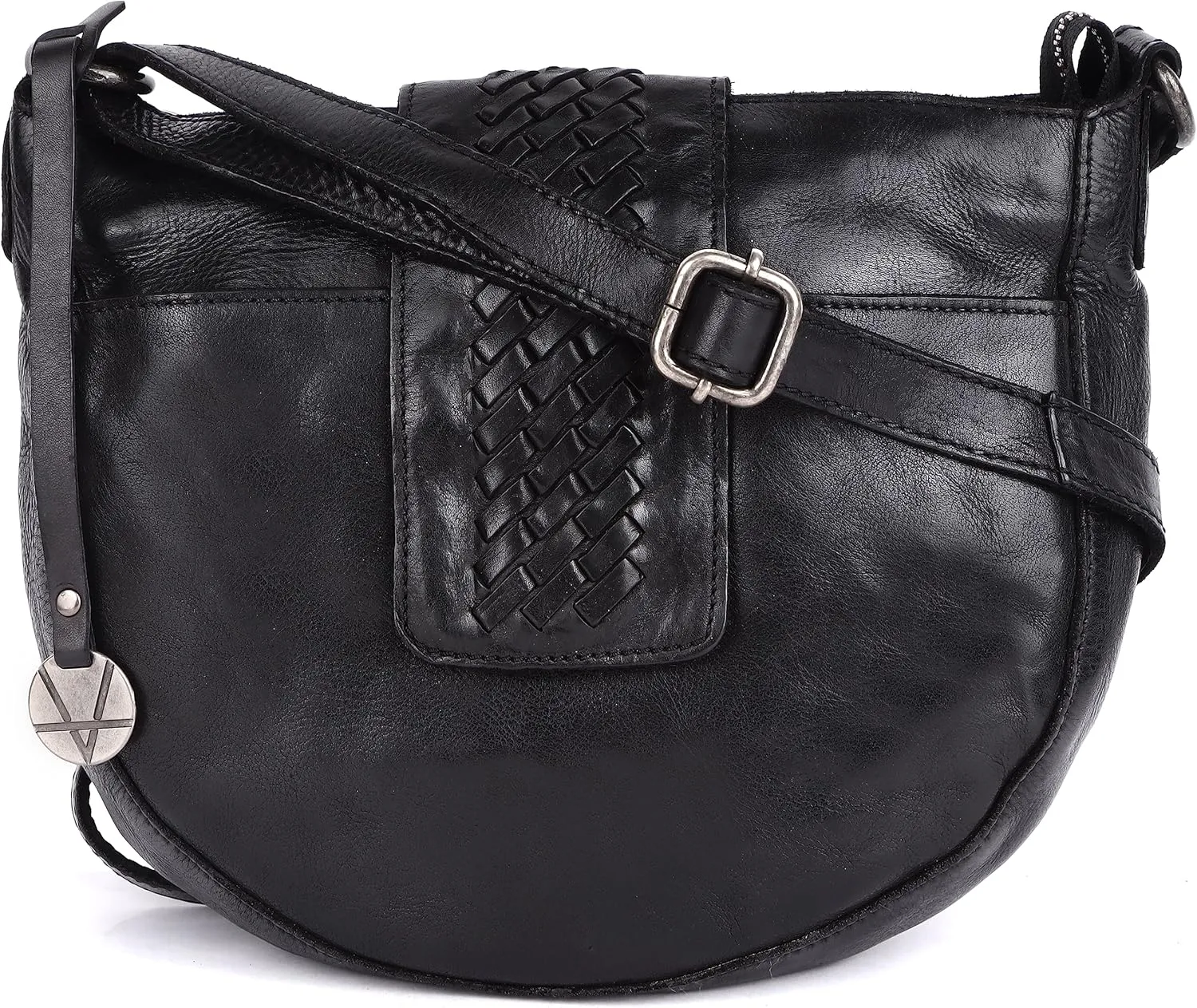 Genuine Leather Crossbody Sling Bag for Women - Trendy Casual Office Bag with Adjustable Strap