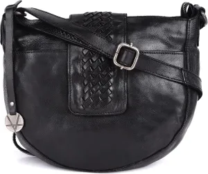 Genuine Leather Crossbody Sling Bag for Women - Trendy Casual Office Bag with Adjustable Strap
