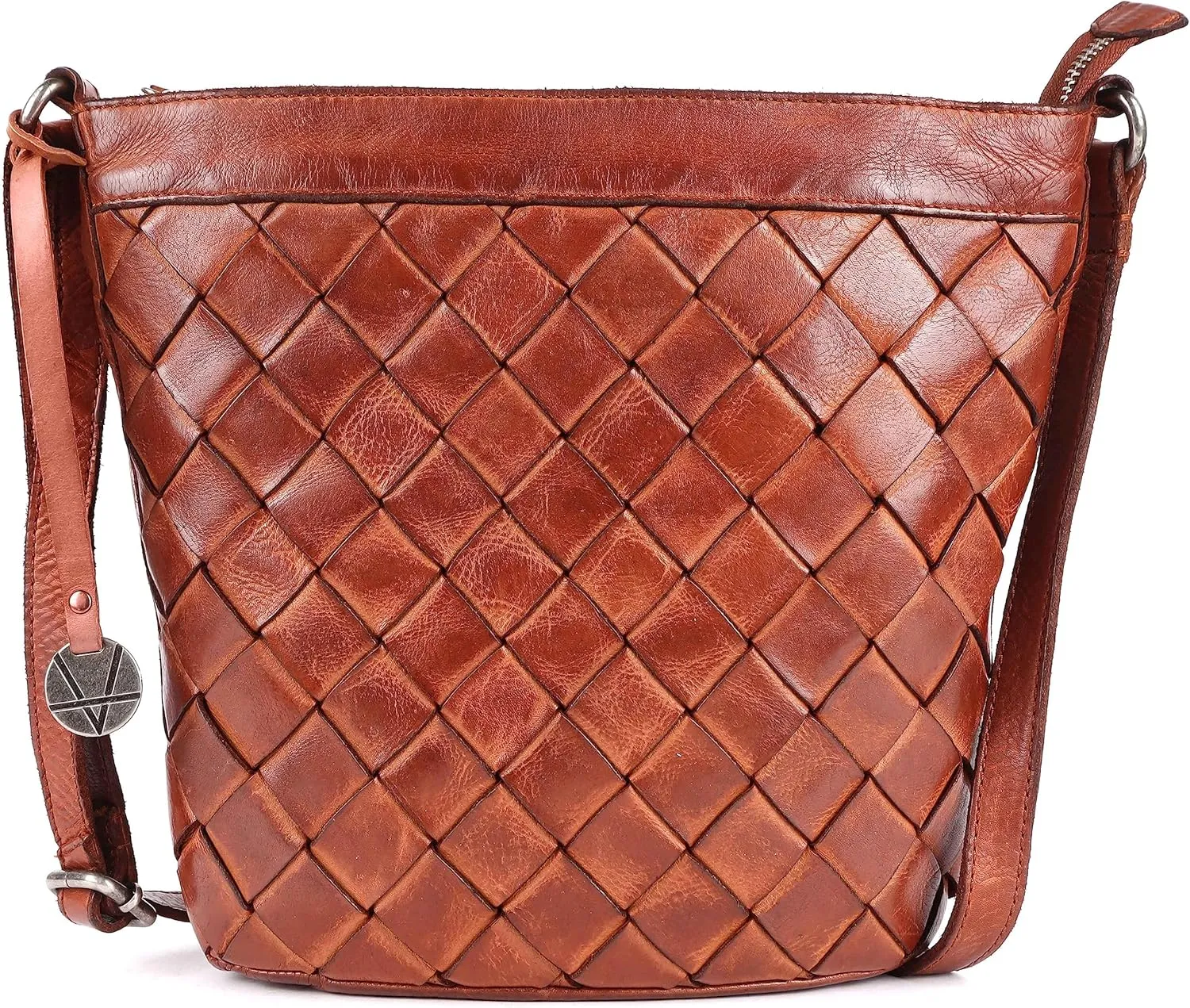 Genuine Leather Crossbody Sling Bag for Women - Trendy Casual Office Bag with Adjustable Strap