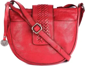 Genuine Leather Crossbody Sling Bag for Women - Trendy Casual Office Bag with Adjustable Strap