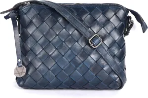 Genuine Leather Crossbody Sling Bag for Women - Trendy Casual Office Bag with Adjustable Strap