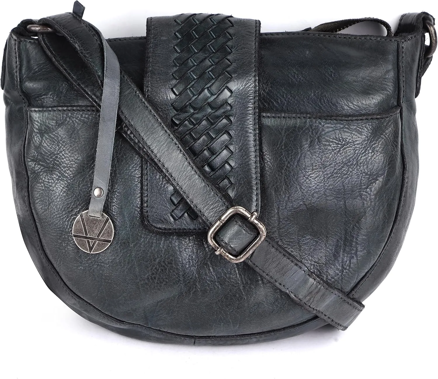 Genuine Leather Crossbody Sling Bag for Women - Trendy Casual Office Bag with Adjustable Strap