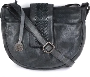 Genuine Leather Crossbody Sling Bag for Women - Trendy Casual Office Bag with Adjustable Strap