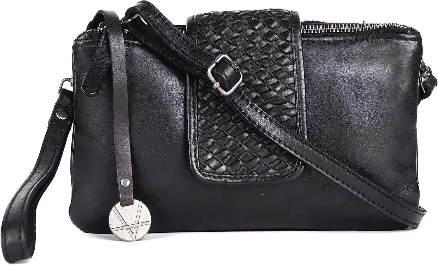 Genuine Leather Crossbody Sling Bag for Women - Trendy Casual Office Bag with Adjustable Strap