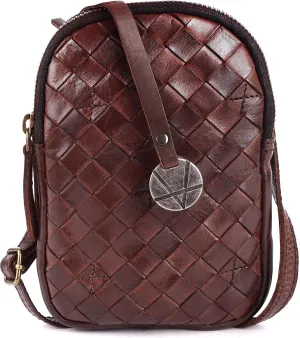 Genuine Leather Small Leather Crossbody Bags For Women Cell Phone Purse With Adjustable & Detachable Strap