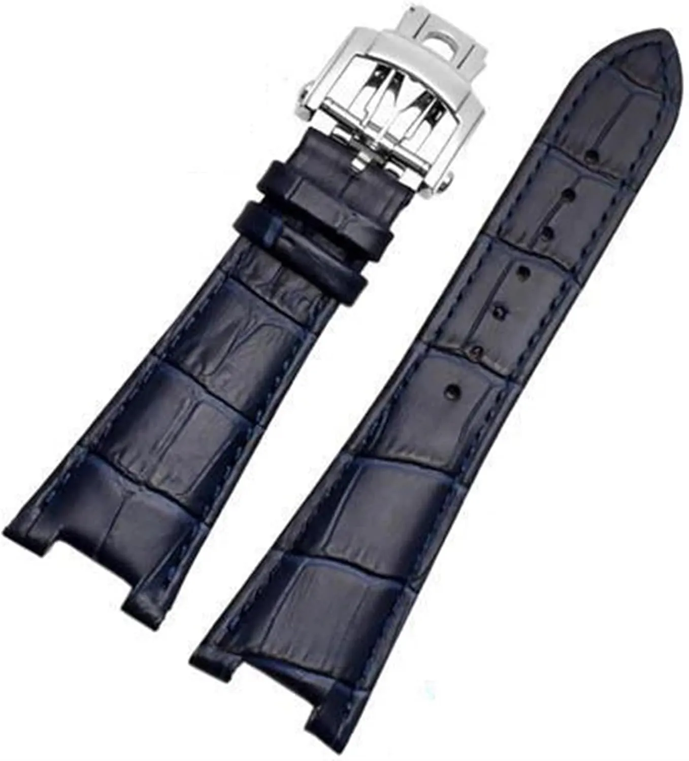 Genuine Leather Watch band Fit For Patek Philippe 5711 5712G Nautilus Brown Black Blue Soft Cowhide Watch Straps 25mmX13mm