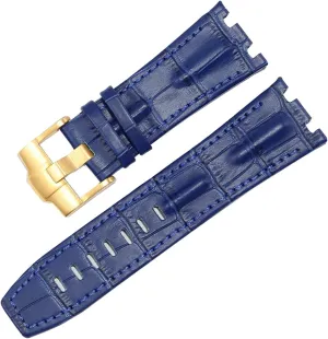 Genuine Leather Watch Strap for AP 15703 Royal Oak Offshore Series 28mm Crocodile Watchbands