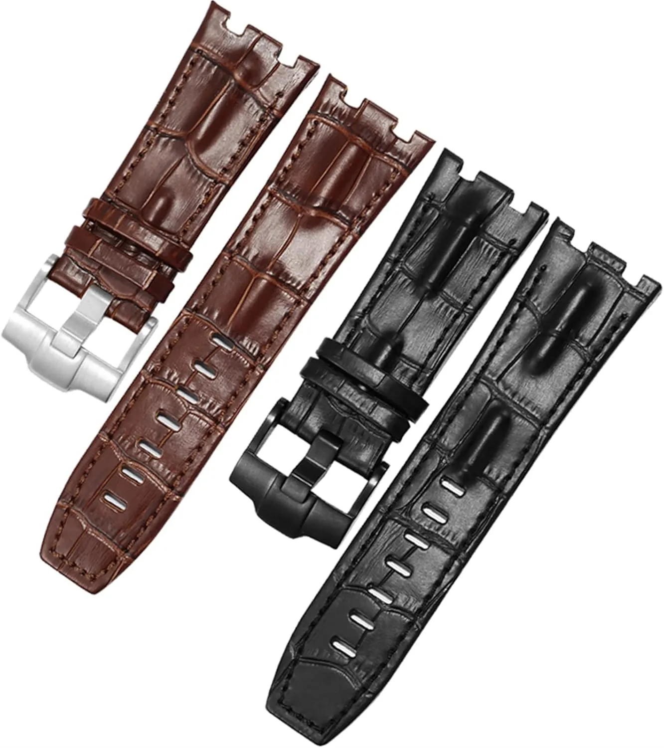 Genuine Leather Watch Strap for AP 15703 Royal Oak Offshore Series 28mm Crocodile Watchbands