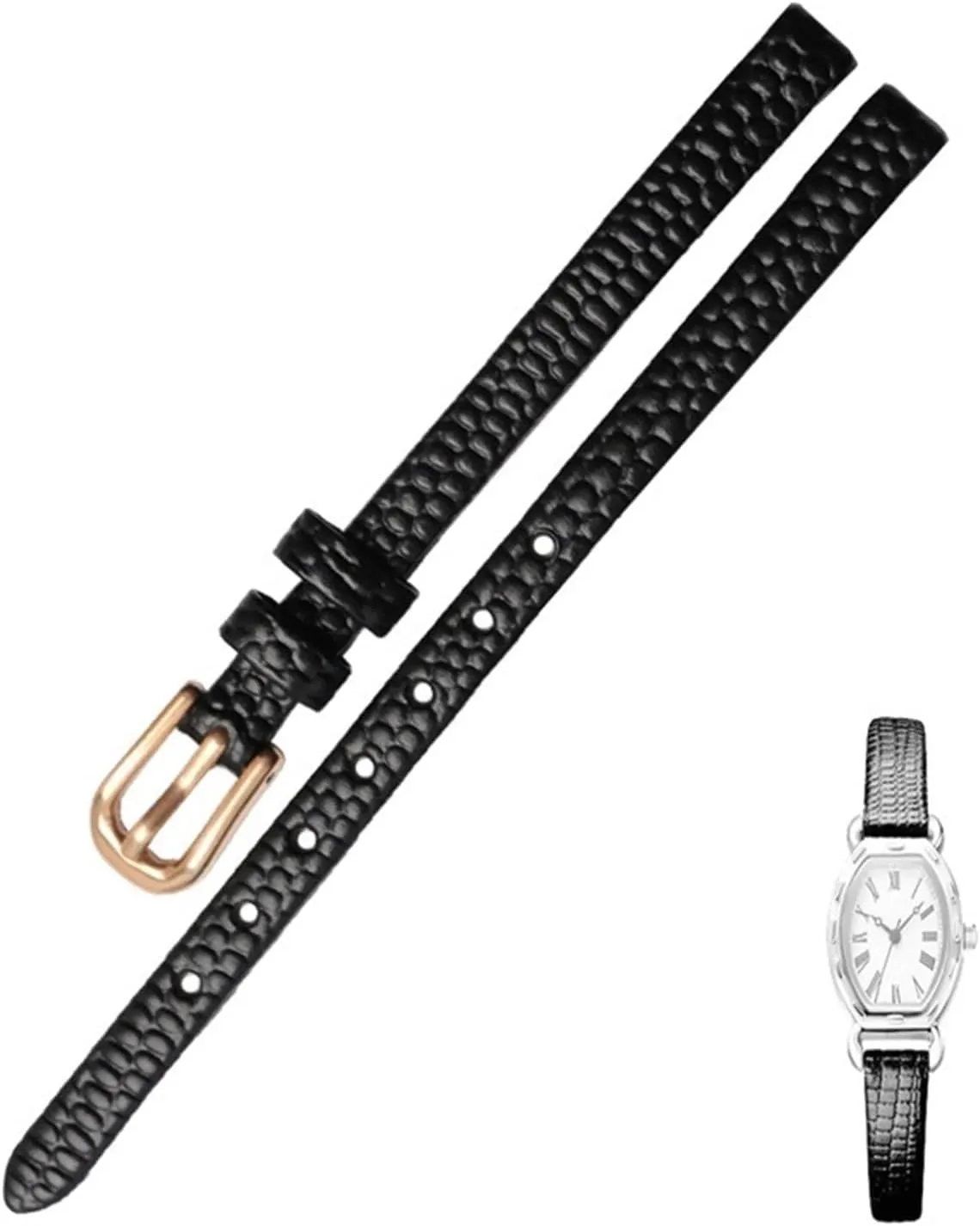Genuine Leather Watchband womens bracelet 6mm 8mm 10mm 12mm lizards leather watch strap small wristwatches belt Pin buckle