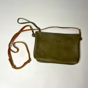 Gia leather olive/tan ANGELA SLING BAG
