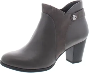 Giani Bernini Womens Artemyss Faux Leather Ankle Booties Gray 9 Medium (B,M)