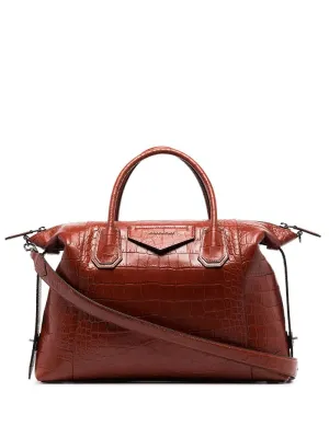 Givenchy - Antigona crocodile-effect tote bag - women - Calf Leather - One Size - Red