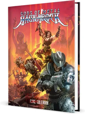 Gods of Metal: Ragnarock - Core Rulebook, Hardcover RPG Book, Full Color, Adventure As A Demigod, Fantasy Roleplaying