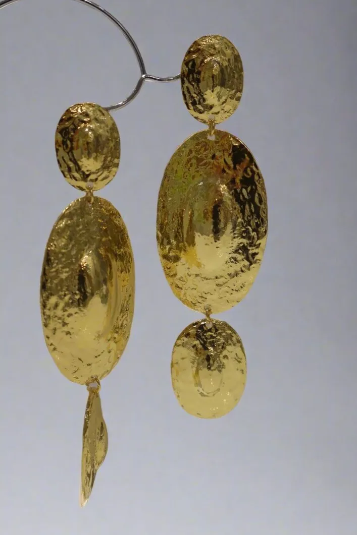 Gold Disc Earrings