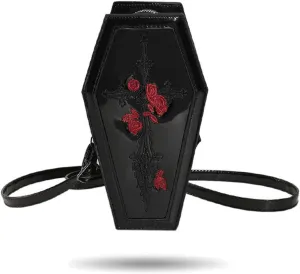 Goth Purse Coffin Halloween Purses Clutch Shoulder Bag Small Crossbody Bag Spooky Horror Cute Wallet