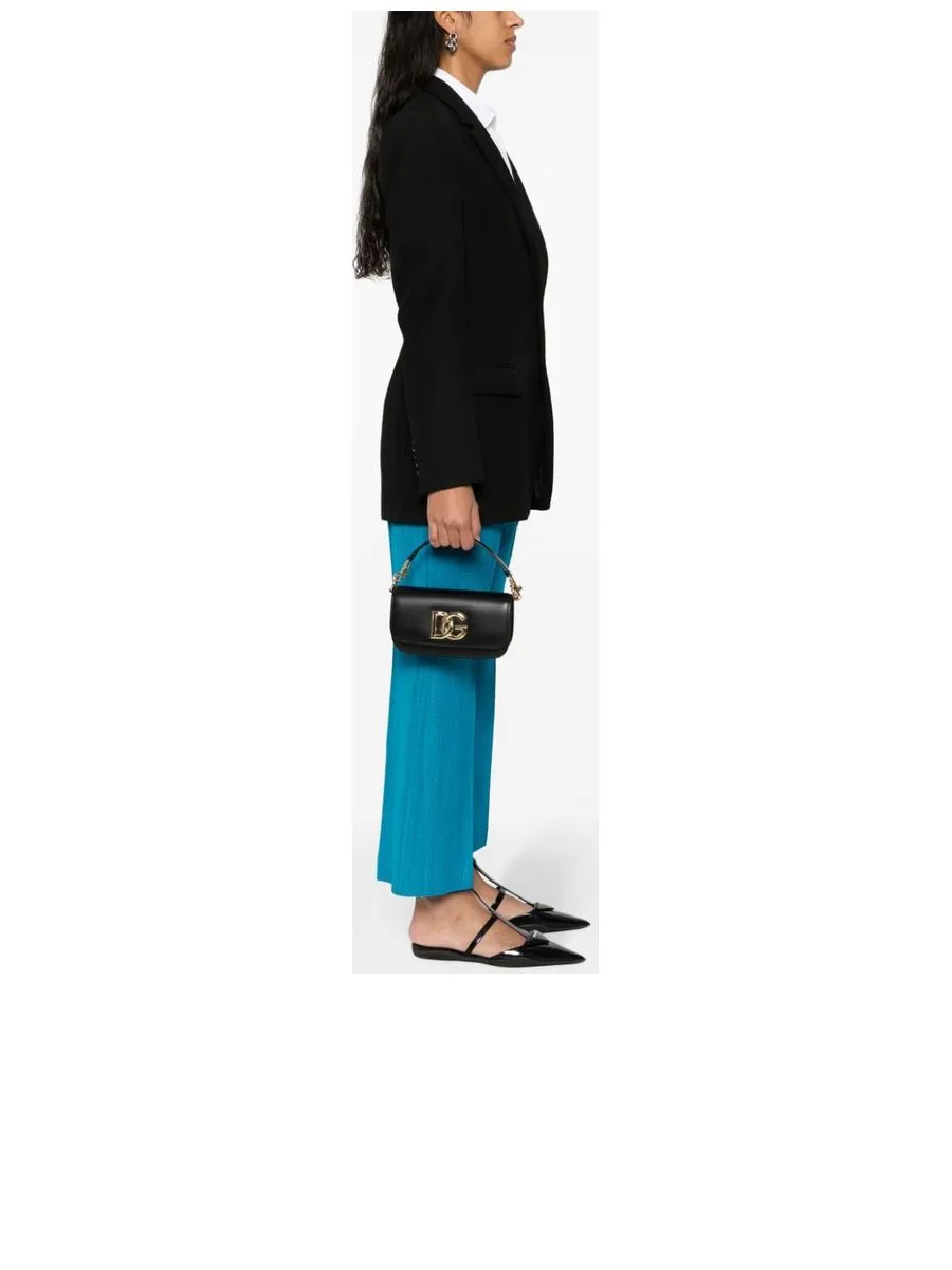 Grained Texture Leather Shoulder Bag