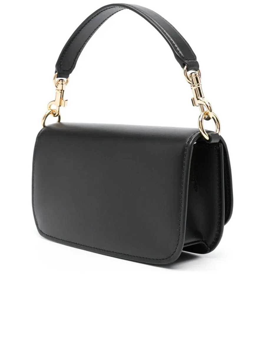Grained Texture Leather Shoulder Bag