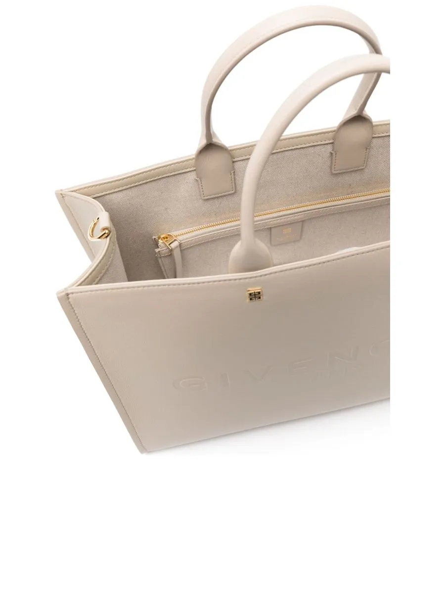 Grained Texture Shopper With Detachable Strap
