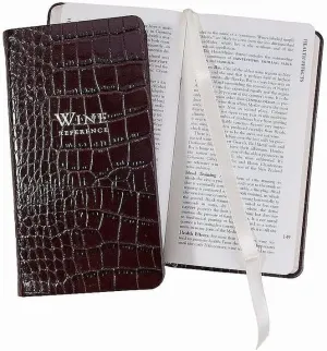 Graphic Image Brown Crocodile Embossed Leather Professional Wine Reference Guide (tm) -
