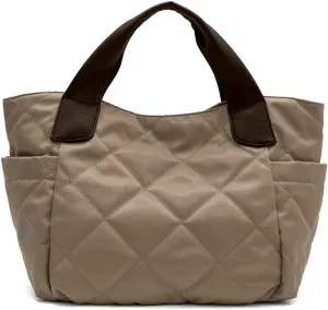 Gratante] Quilted 2-Way Nylon Big Tote Bag, Women's Bag abb-g0074