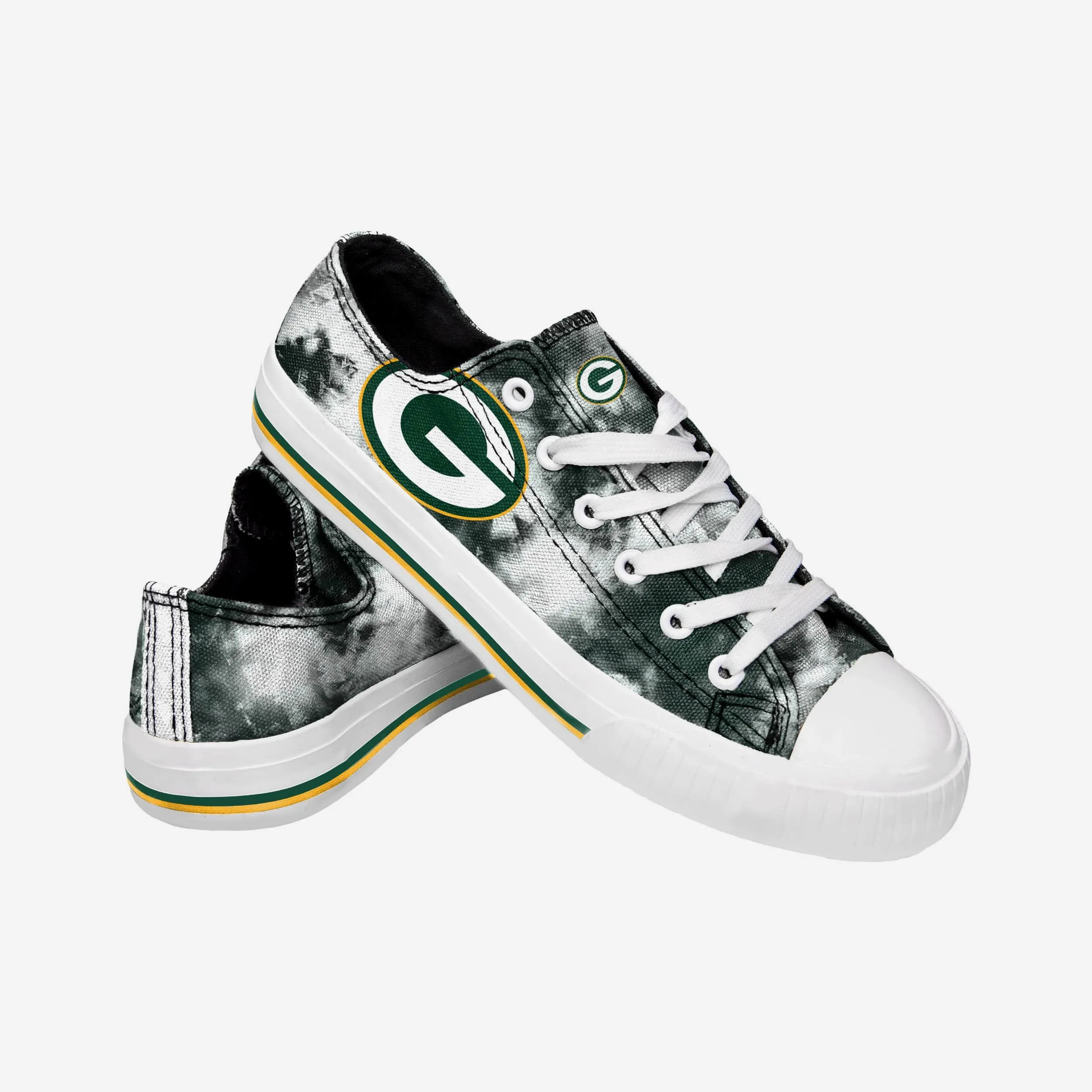 Green Bay Packers Womens Low Top Tie-Dye Canvas Shoe