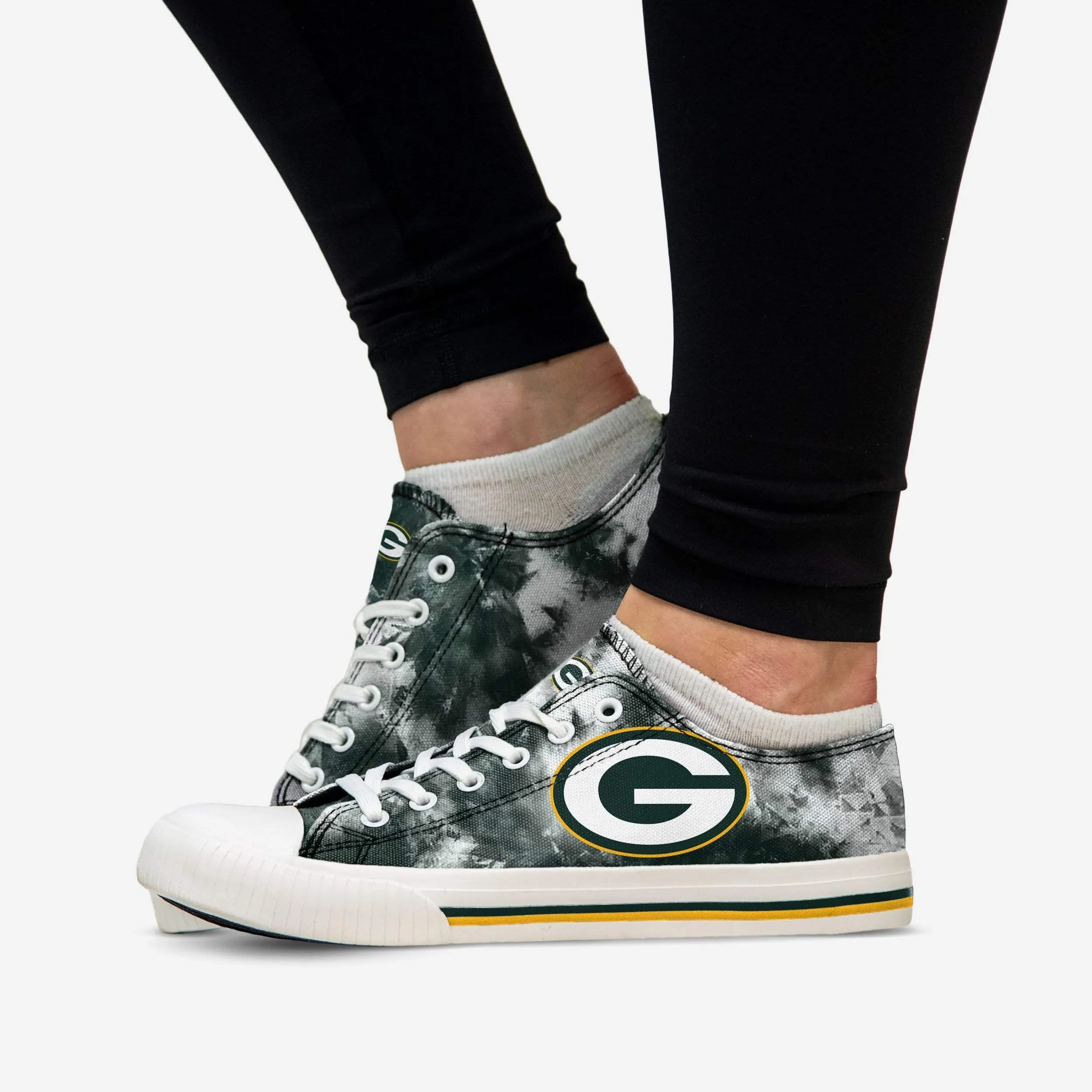 Green Bay Packers Womens Low Top Tie-Dye Canvas Shoe
