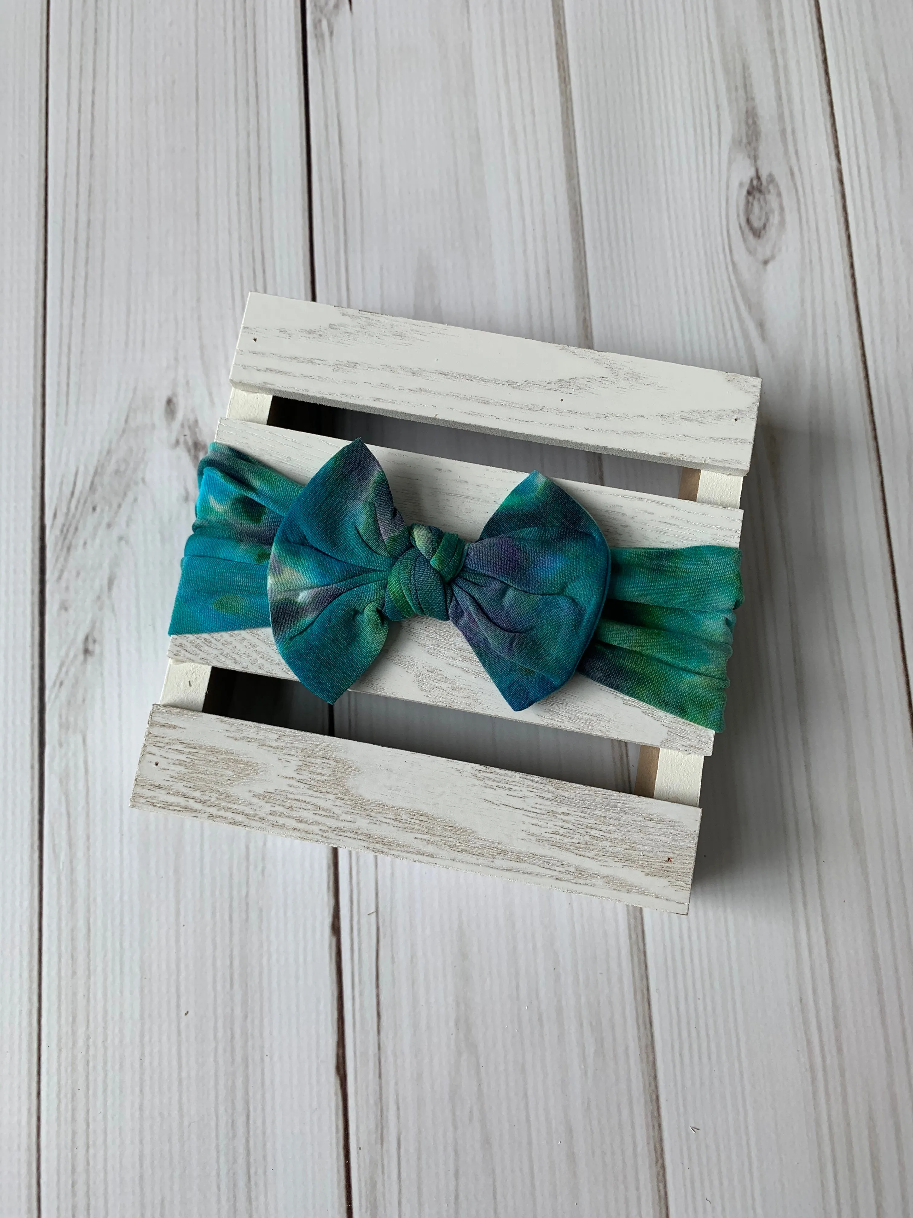 Green Tie Dye Nylon Headband