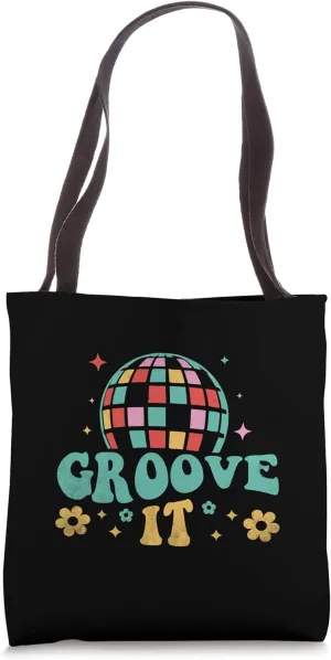 Groove It Vintage 70’s Dancing Retro Dance Music Tote Bag