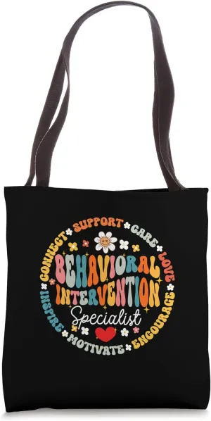 Groovy Behavioral Intervention Specialist Behavior Squad Tote Bag