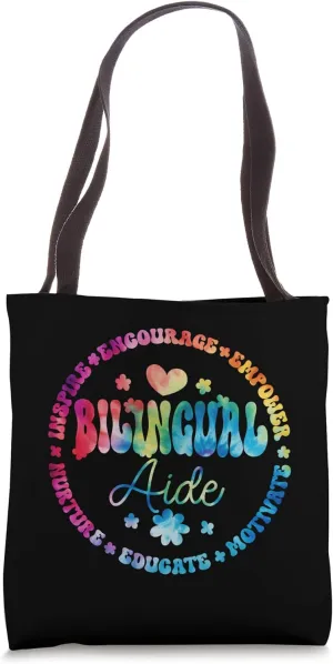 Groovy Bilingual Aide Teachers Back to School Spanish Tote Bag