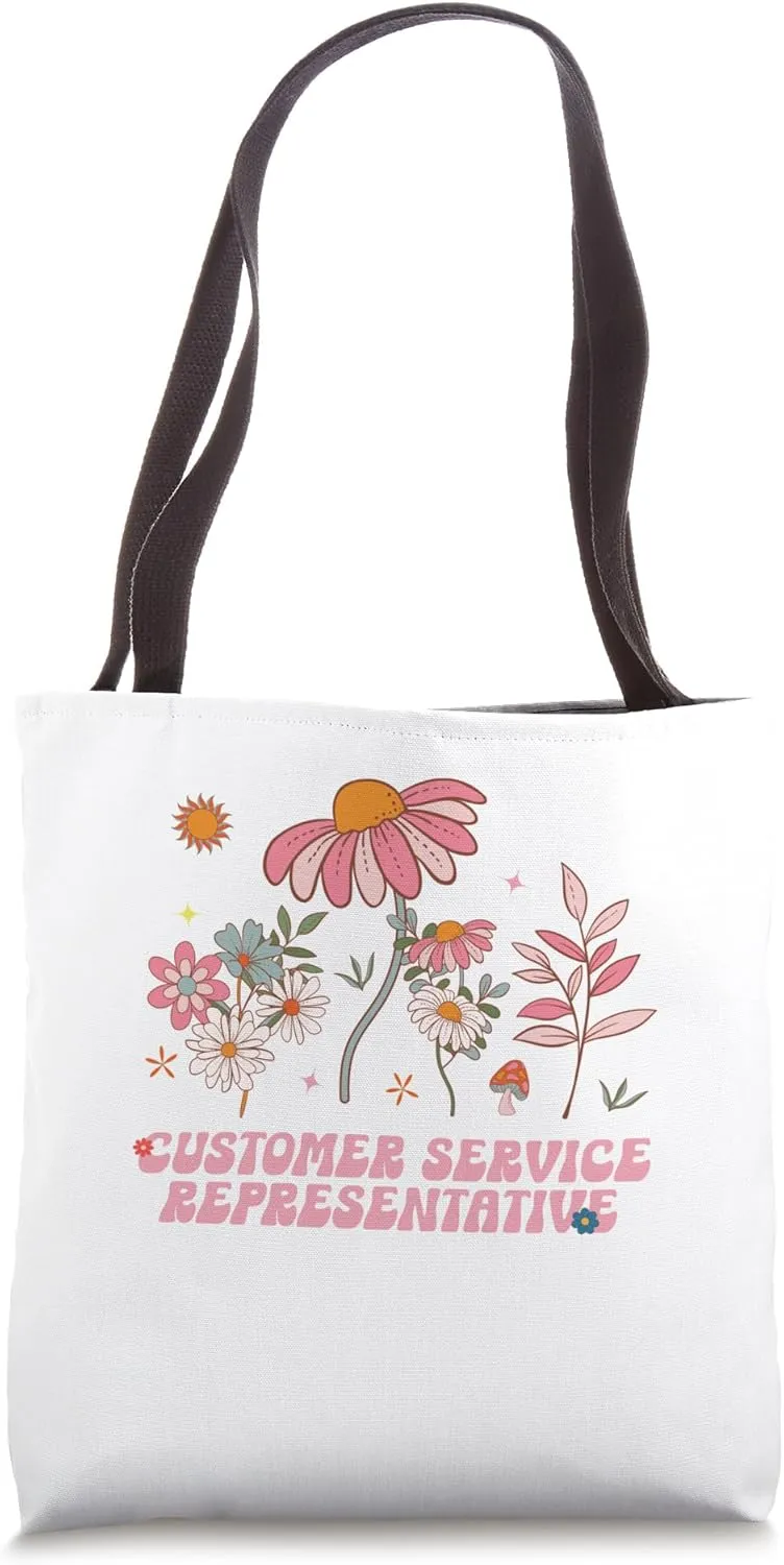 Groovy Customer Service Representative Wildflower Summer Tote Bag