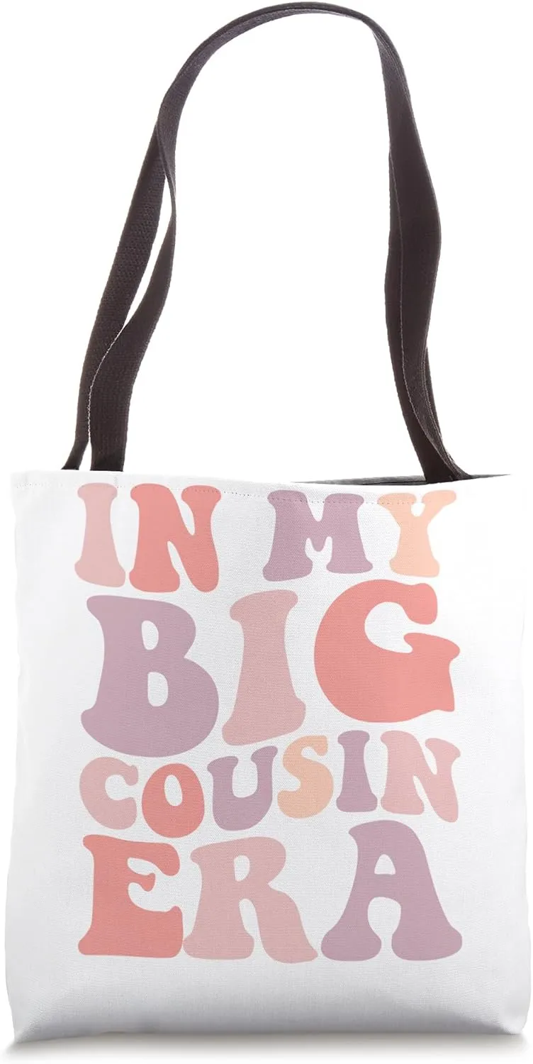 Groovy In My Big Cousin Era Tote Bag