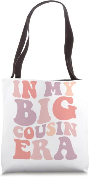 Groovy In My Big Cousin Era Tote Bag