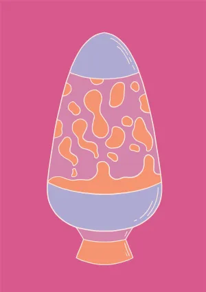Groovy Lava Lamp Canvas Wall Art