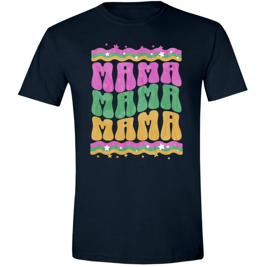 Groovy MAMA - Unisex Softstyle T-Shirt - Fun Retro Gildan Tee