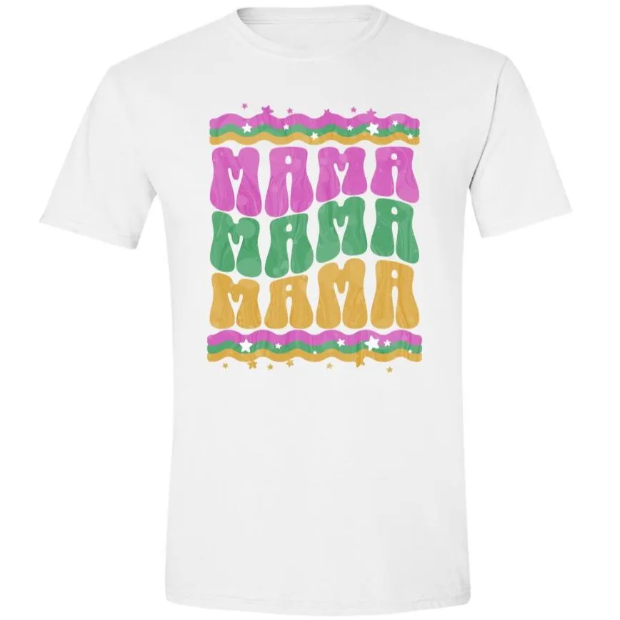 Groovy MAMA - Unisex Softstyle T-Shirt - Fun Retro Gildan Tee