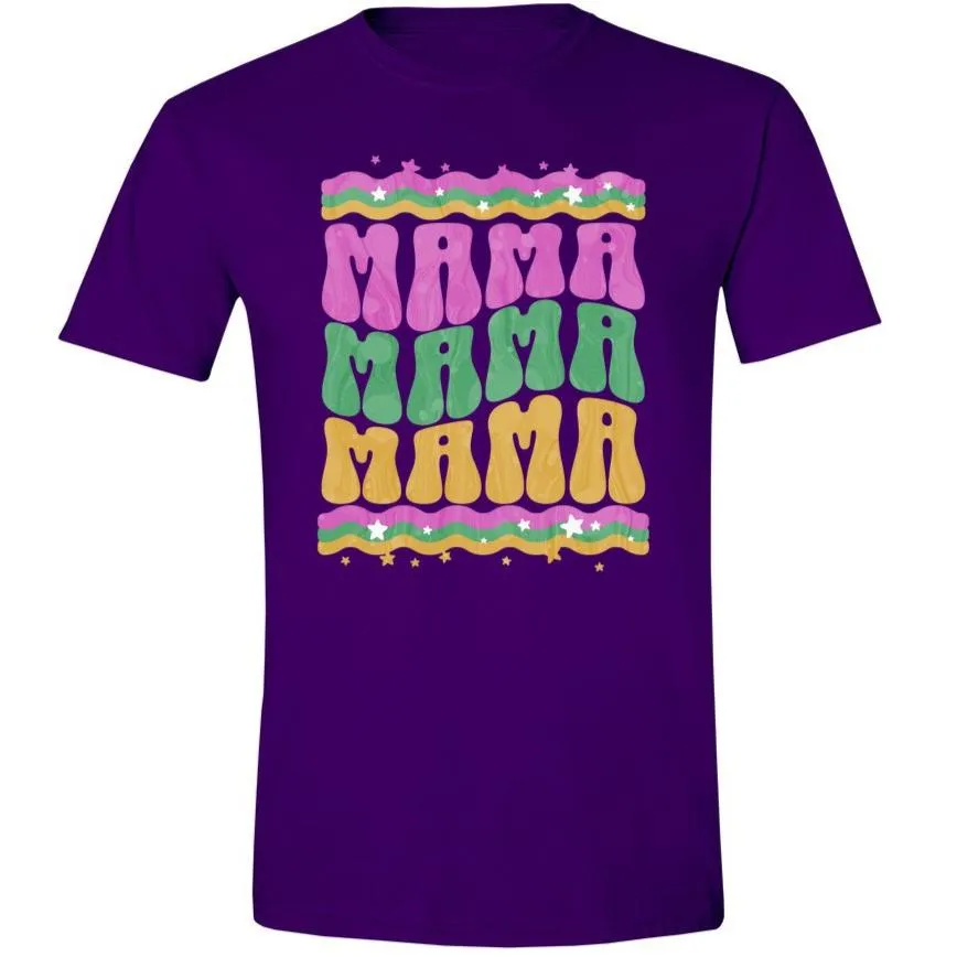Groovy MAMA - Unisex Softstyle T-Shirt - Fun Retro Gildan Tee