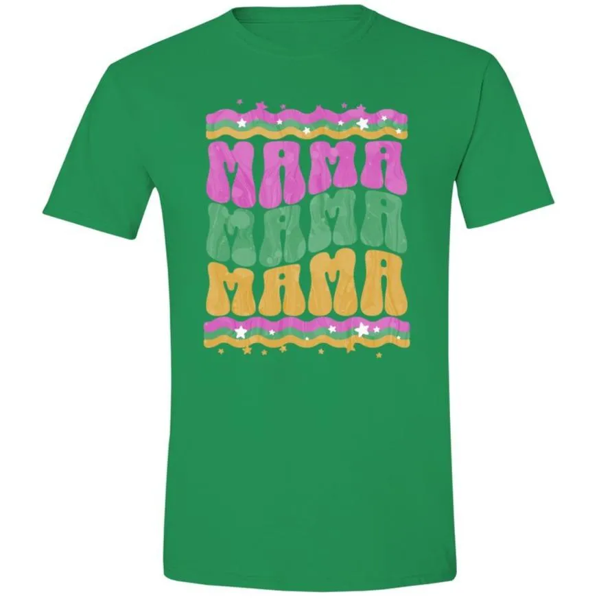 Groovy MAMA - Unisex Softstyle T-Shirt - Fun Retro Gildan Tee