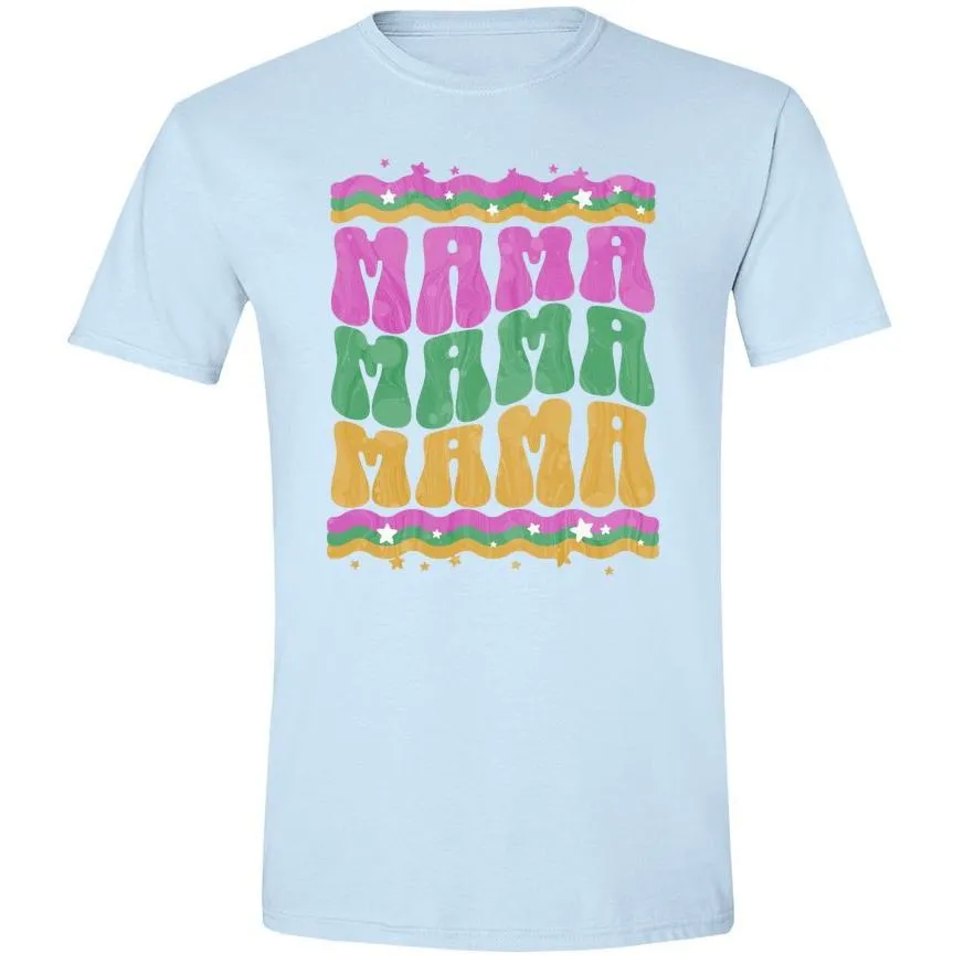 Groovy MAMA - Unisex Softstyle T-Shirt - Fun Retro Gildan Tee