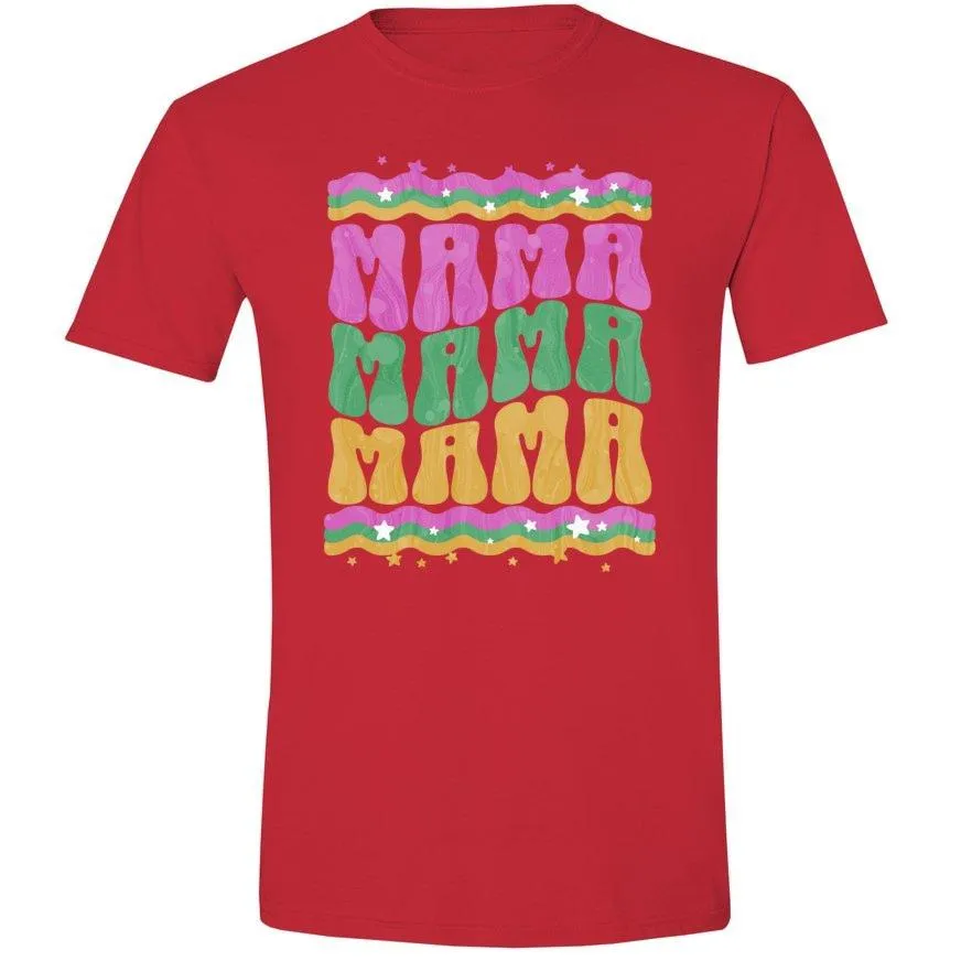 Groovy MAMA - Unisex Softstyle T-Shirt - Fun Retro Gildan Tee