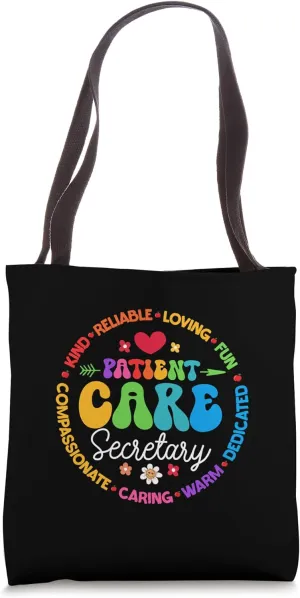 Groovy Patient Care Secretary Appreciation Office Tote Bag