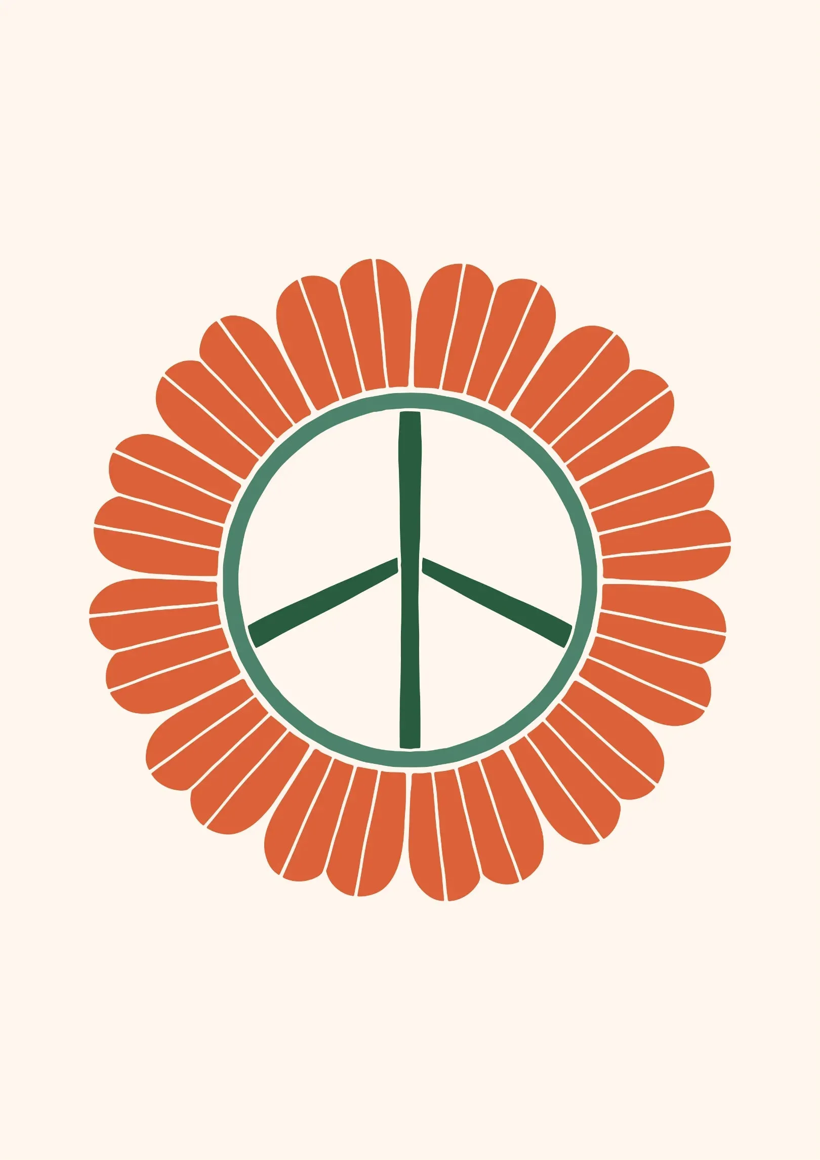 Groovy Peace Bloom Canvas Wall Art