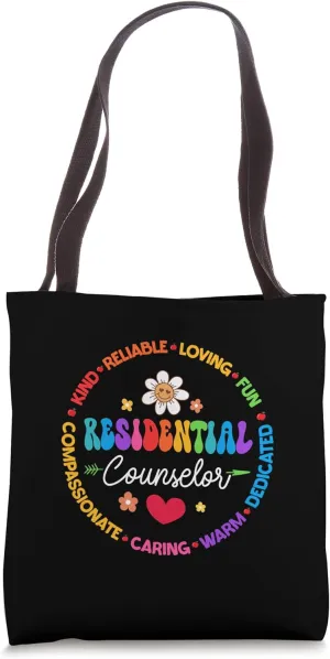 Groovy Residential Counselor Appreciation Back to School Tote Bag