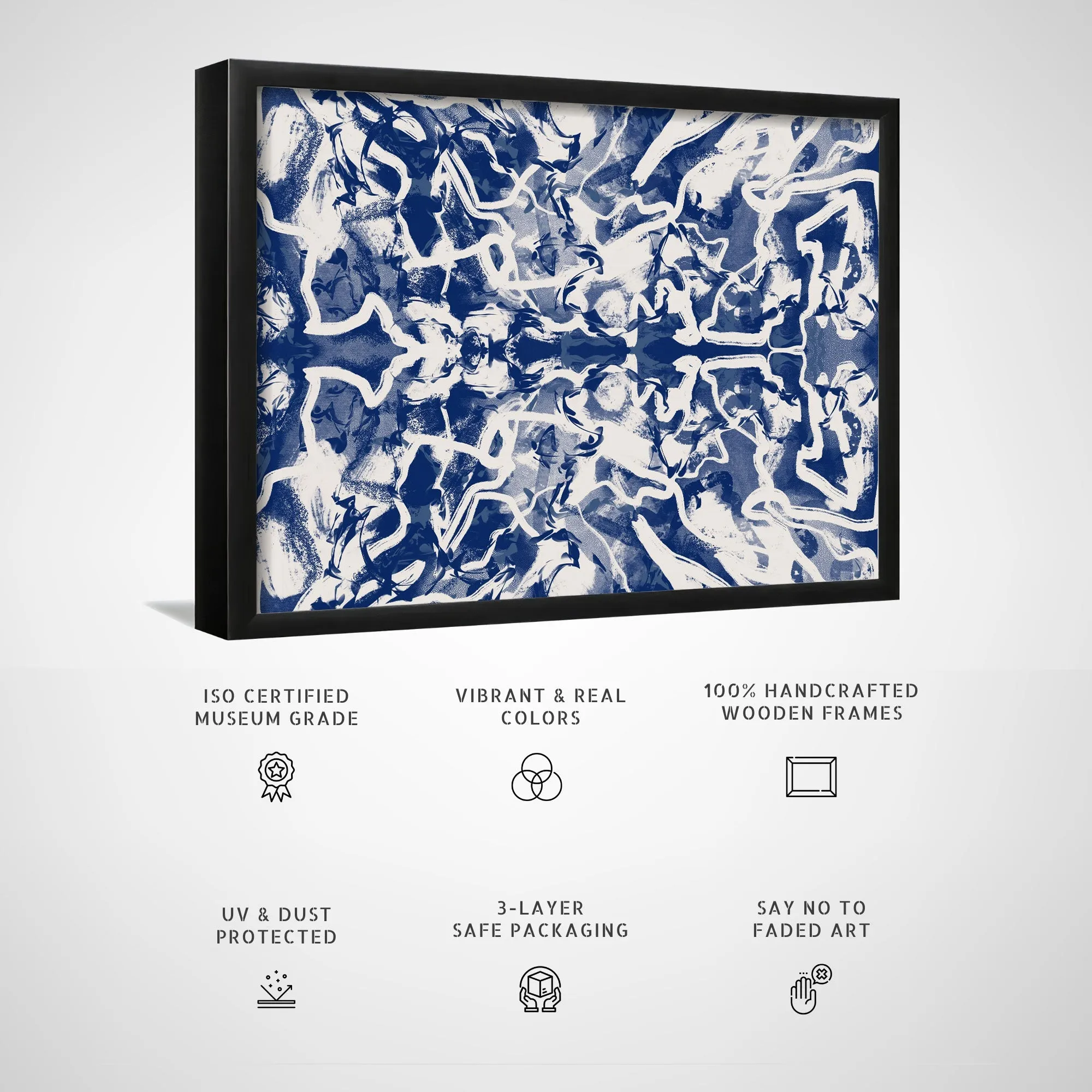 Groovy Ultramarine Abstract Abstract Painting