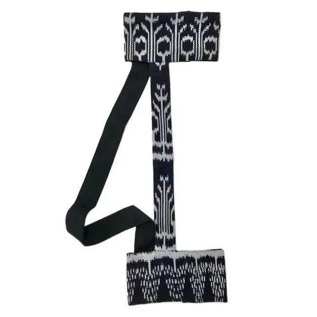 Groovy Yoga Mat Sling with Black and White Patterned Accessories