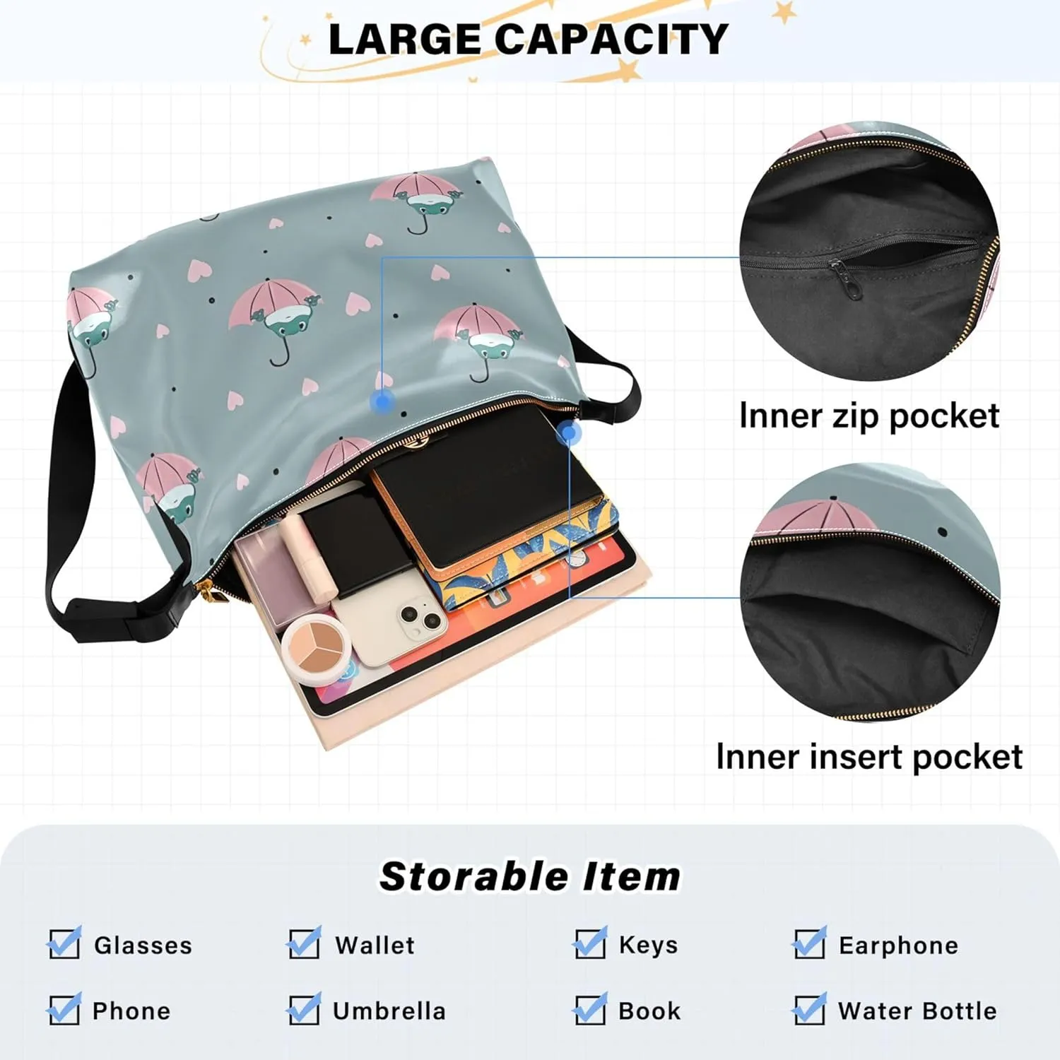 Grunge Dinosaur Dark Colorful PU Leather Women Bag Hobo Large Purse Crossbody Animal Print Women Handbags Purse