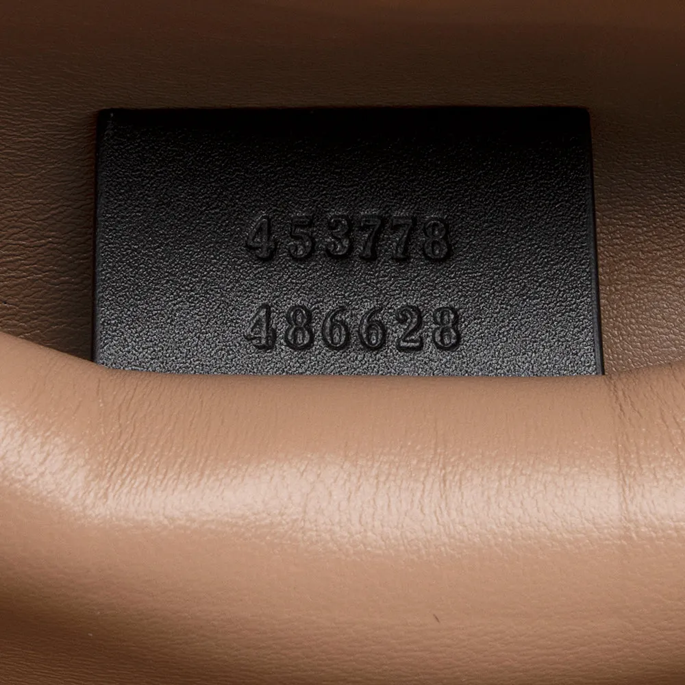 Gucci Calfskin Pearl Bee Broadway Mini Shoulder Bag (SHF-21311)