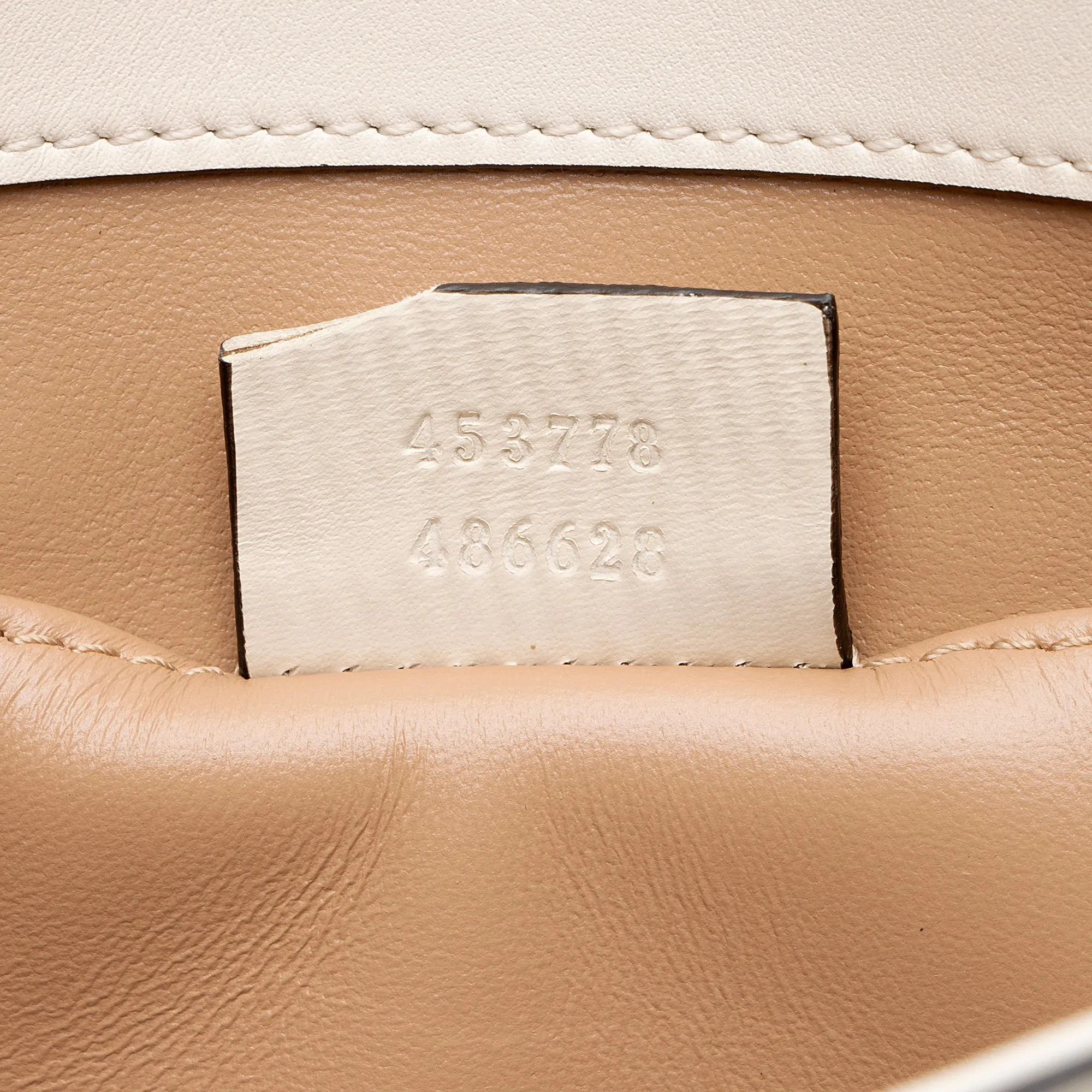 Gucci Calfskin Pearl Bee Broadway Mini Shoulder Bag (SHF-22409)